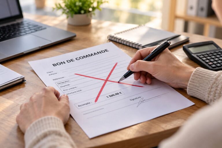 Annuler un bon de commande signé avec acompte