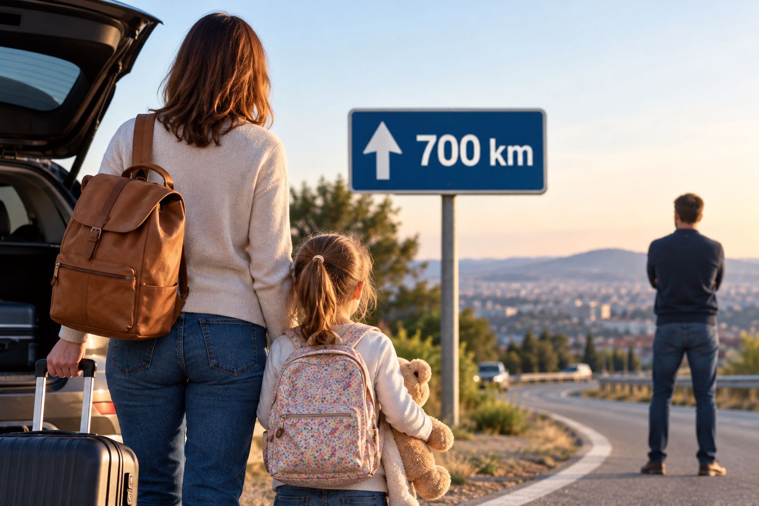 une mère veut partir à 700 km du père
